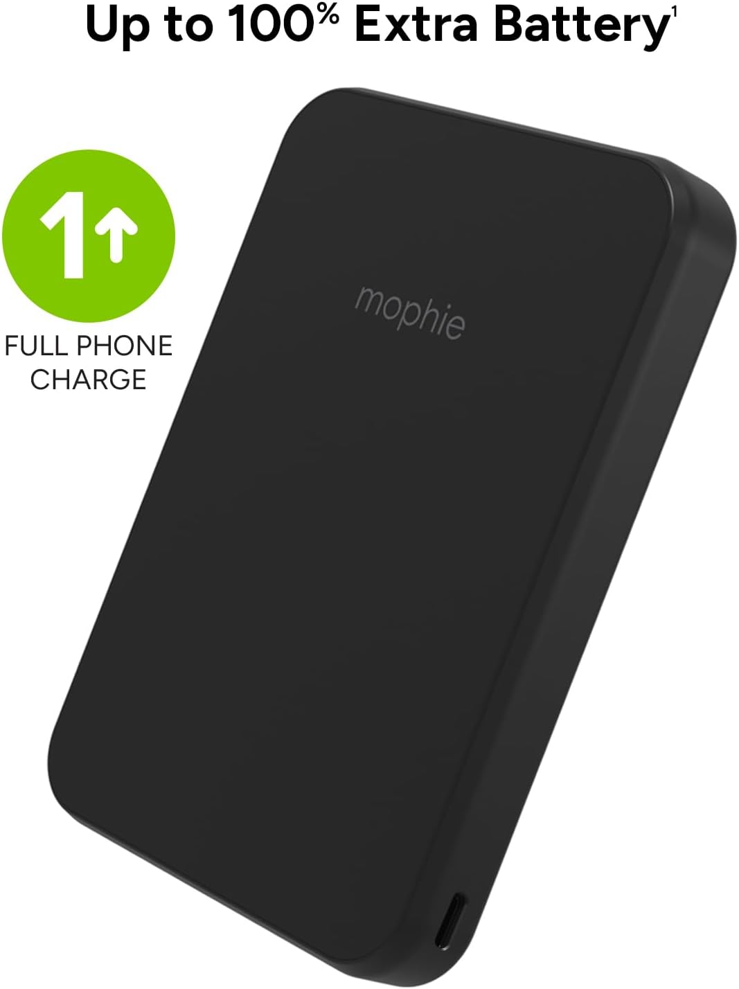 Mophie Snap+ Juice Pack Mini - Magnetic 5000mAh Portable Charger, MagSafe Compatible, USB-C, Multi-Orientation Charging, USB-C Cable Included - Image 3