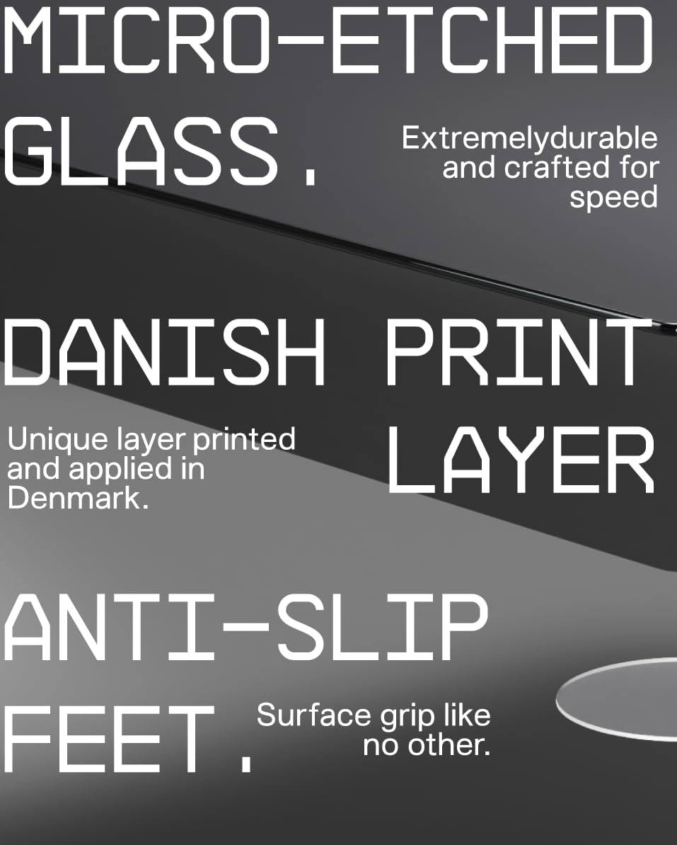 SkyPAD Glass 3.0 XL Gaming Mouse Pad with Cloud Logo | Professional Large Mouse Mat | 400 x 500 mm | White | Special Glass Surface with Improved Precision and Speed - Image 5